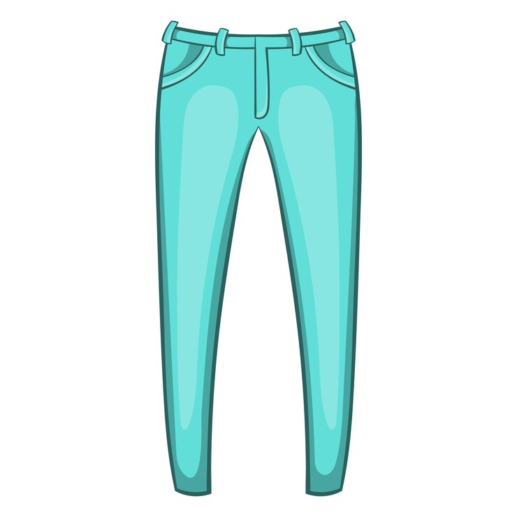 Vetor ícone de jeans masculino em estilo cartoon isolado no fundo branco símbolo de roupas
