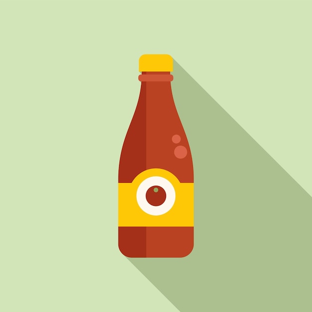 Ícone de ketchup de carne vetor plano Bife de comida Frango