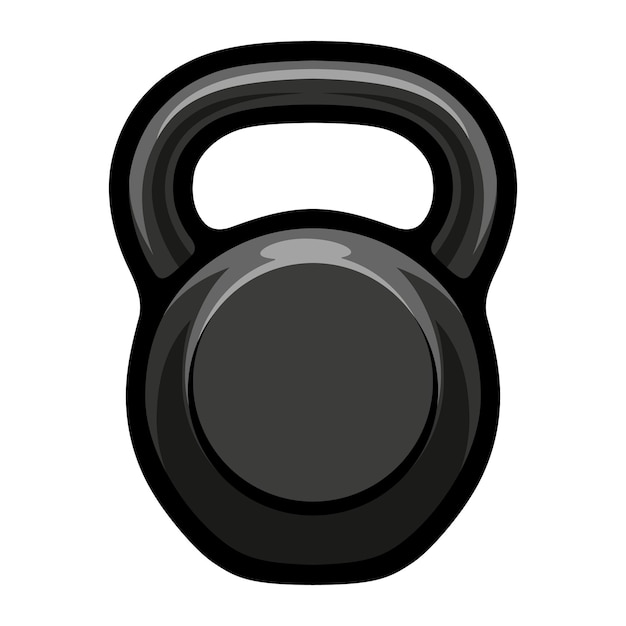 Vetor Ícone de kettlebell. haltere, peso. ferramenta para esportes e fitness. símbolo de ginásio de equipamentos.