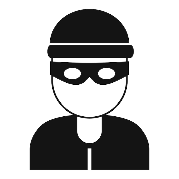 Vetor Ícone de ladrão simples ilustração de ícone vetorial de ladrão para web design isolado em fundo branco