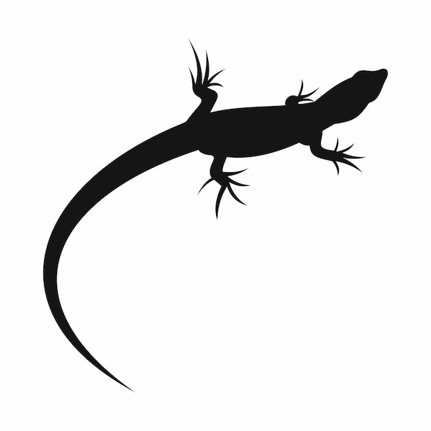 Vetor Ícone de lagarto em ilustração vetorial isolada de estilo simples símbolo de répteis