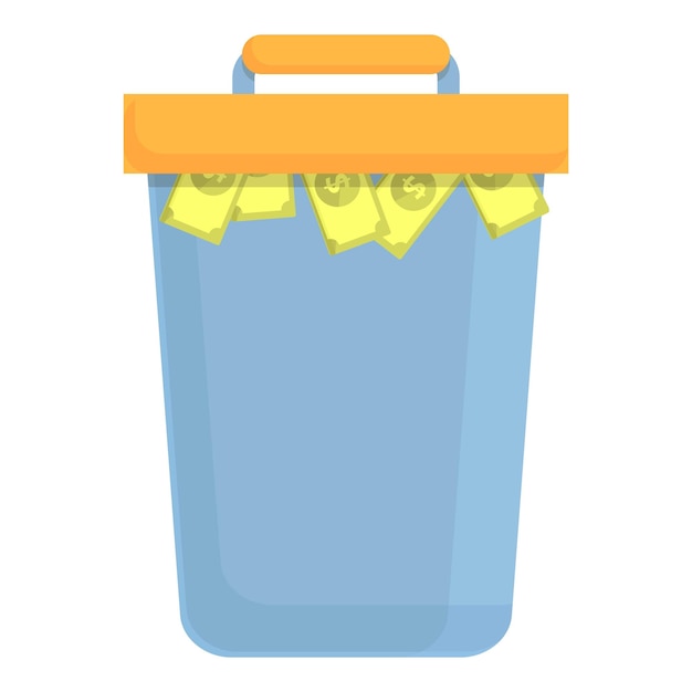 Vetor Ícone de lavanderia antimoney lixo desenho animado do ícone vetor de lavanderia antimoney lixo para web design isolado em fundo branco