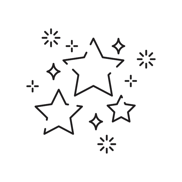 Vetor Ícone de linha de estrela de natal ou estilo de logotipo signo e símbolo de alta qualidade em um fundo branco pictograma de contorno vetorial de ano novo feliz para infográfico