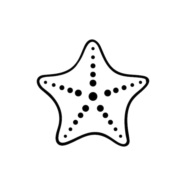 Vetor Ícone de linha de estrela-do-mar souvenirs tema marinho praia férias férias mar vector ícone de linha preta em fundo branco para negócios