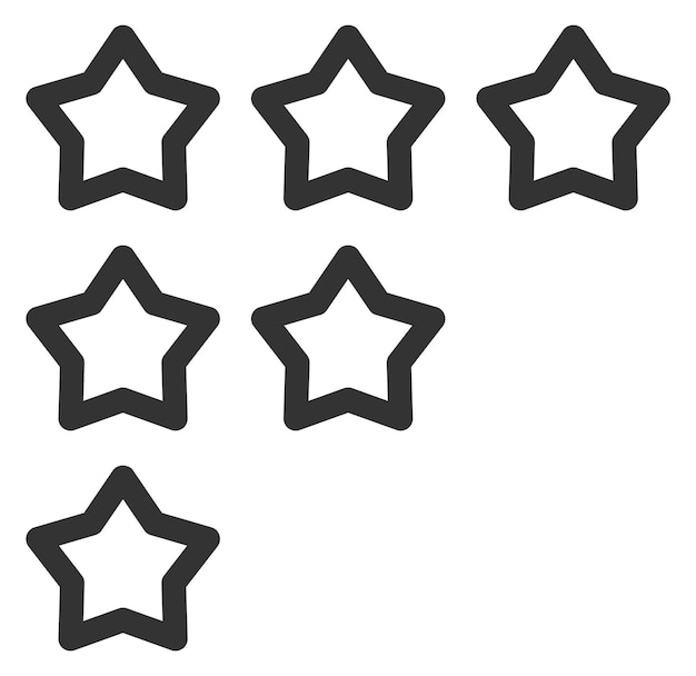 Vetor Ícone de linha de estrelas símbolo de classificação sinais de feedback