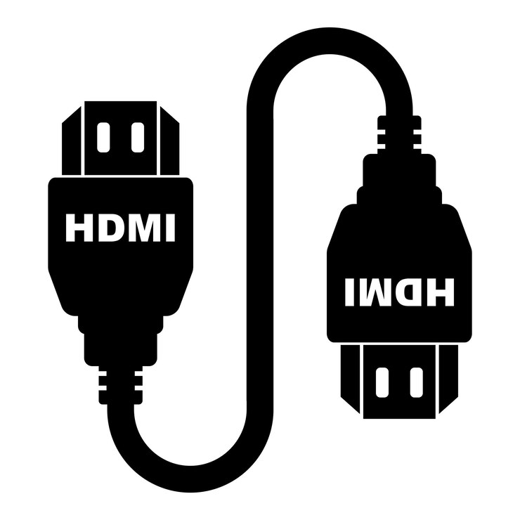 Vetor ícone de linha de porta hdmi vetor sinal de porta hdmi símbolo de contorno isolado ilustração preta