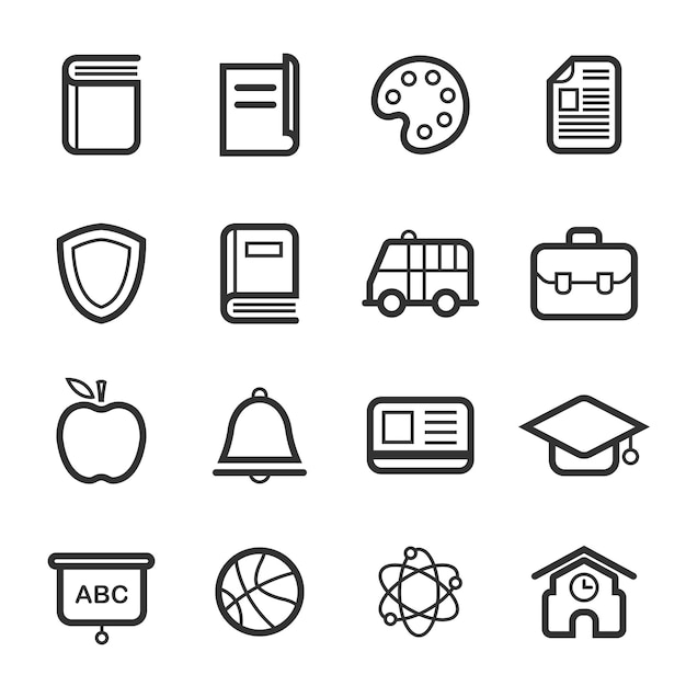 ícone de linha de símbolo de educação