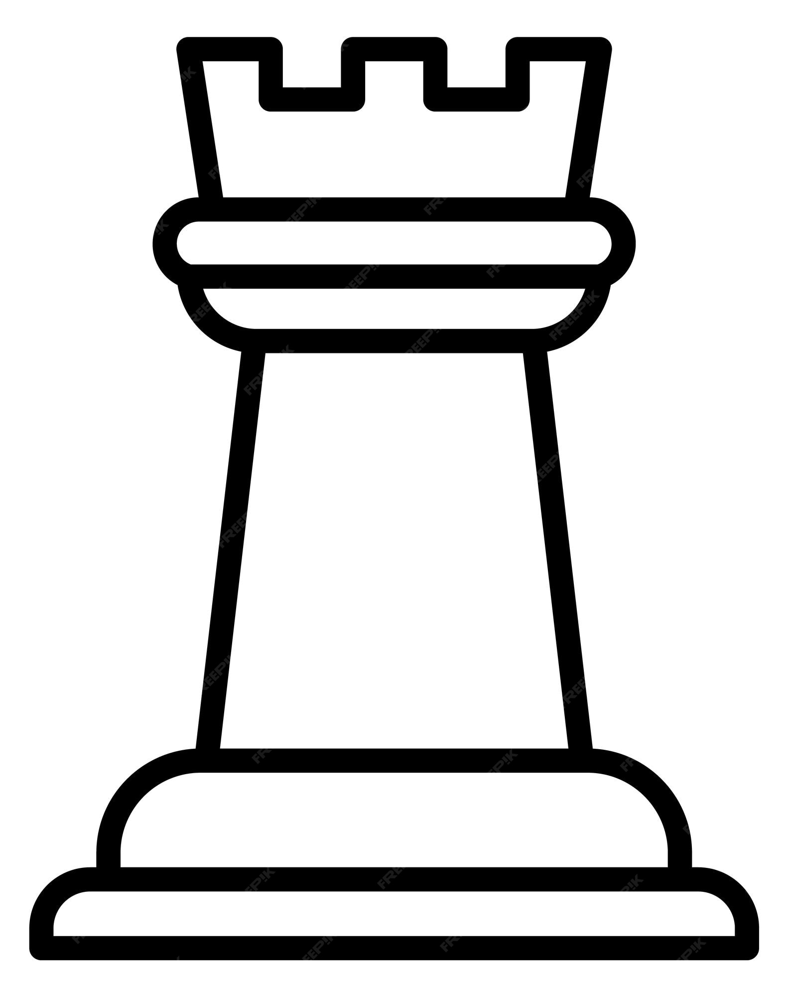 Silhueta De Torre De Xadrez Ilustração Stock - Ilustração de forma