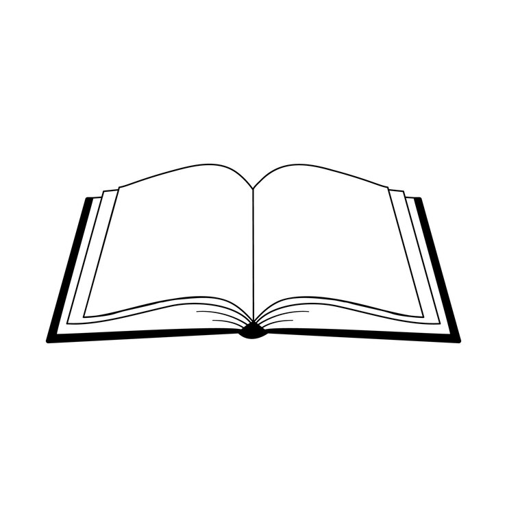 Vetor ícone de linha do livro aberto ilustração de contorno vetorial de símbolo de leitura isolado no branco