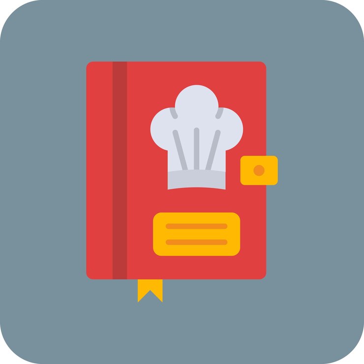 Vetor ícone de livro de culinária