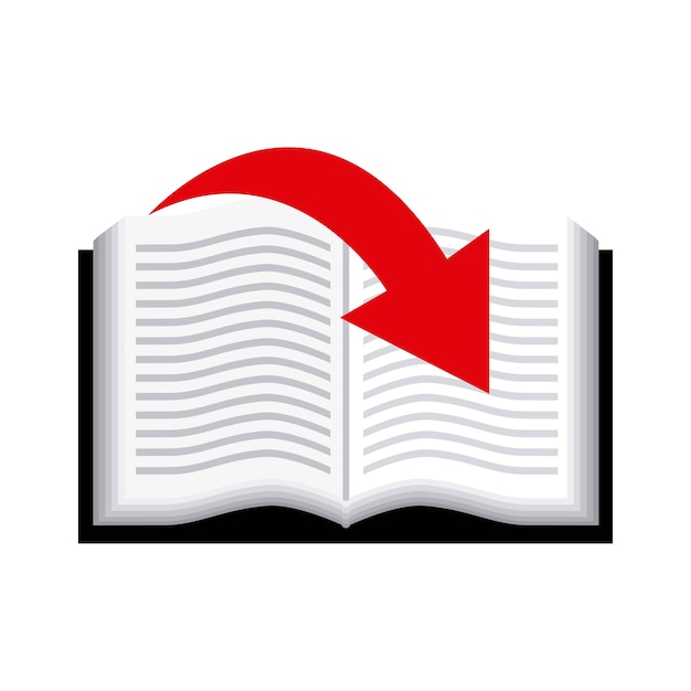 Ícone de livro. Design de audiolivros. Gráfico de vetor