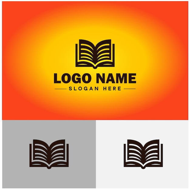 Ícone de livro loja de livros loja de biblioteca logotipo educacional loja de aprendizagem sinal de conhecimento aberto símbolo