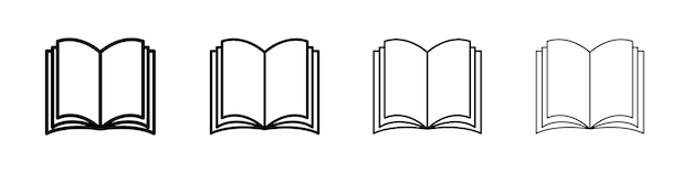 Ícone de livro Sinal de ilustração plana