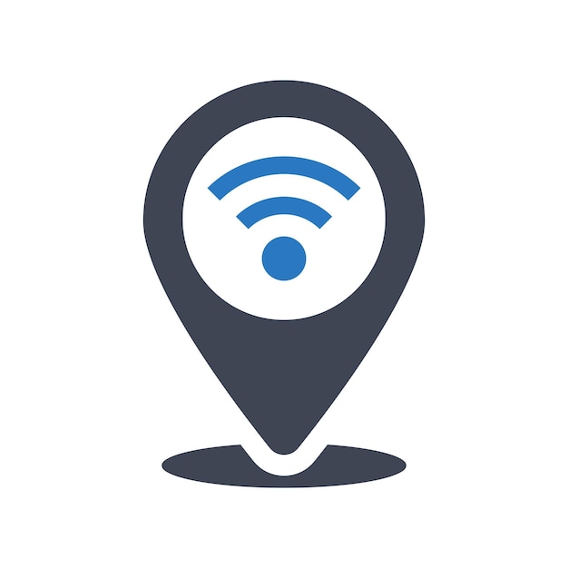 Vetor Ícone de localização wi-fi