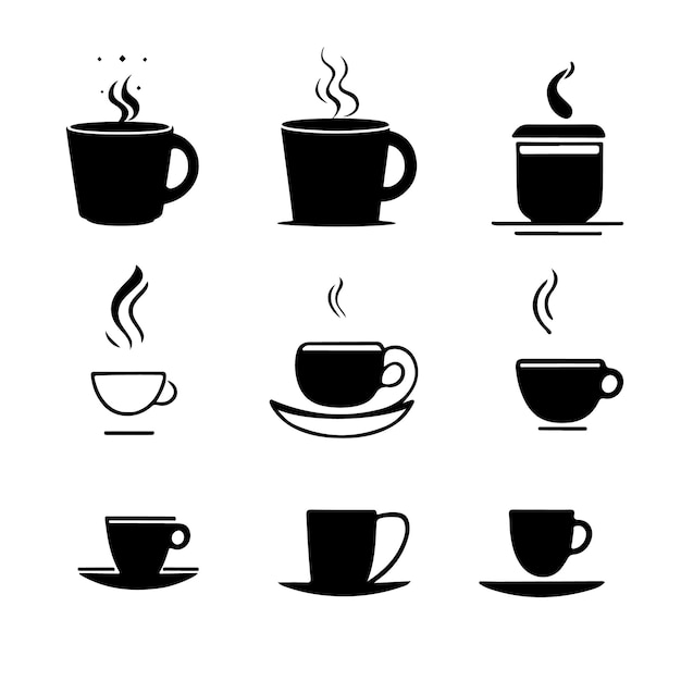 Vetor Ícone de logotipo de chá de amplificador de café