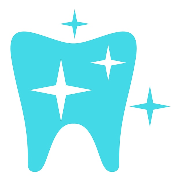 Ícone de logotipo de dente forte ilustração plana de ícone vetor de dente forte para web