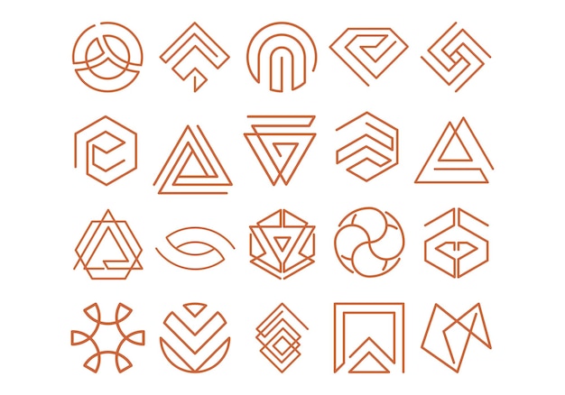 Ícone de logotipo de design geométrico