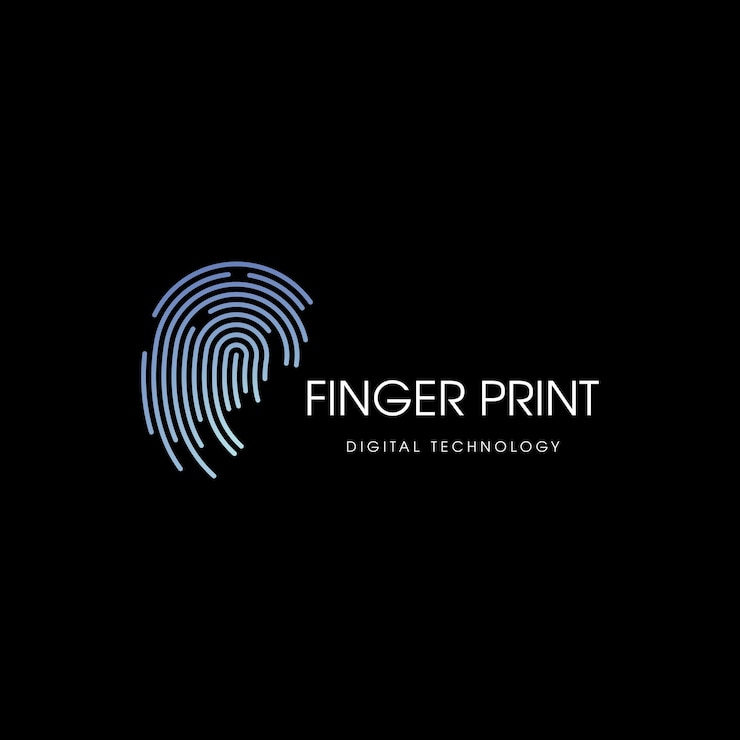Vetor ícone de logotipo de impressão digital