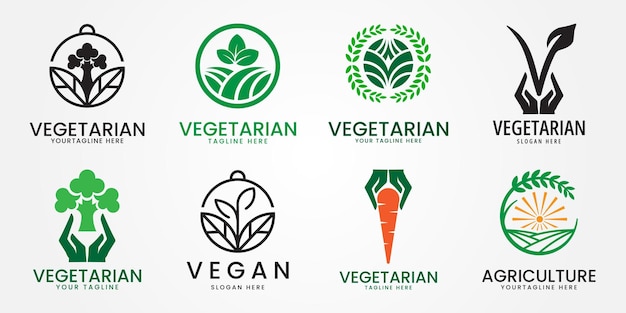 Vetor Ícone de logotipo vegano símbolo de folha rótulo de produto de dieta baseada em plantas ilustração vetorial