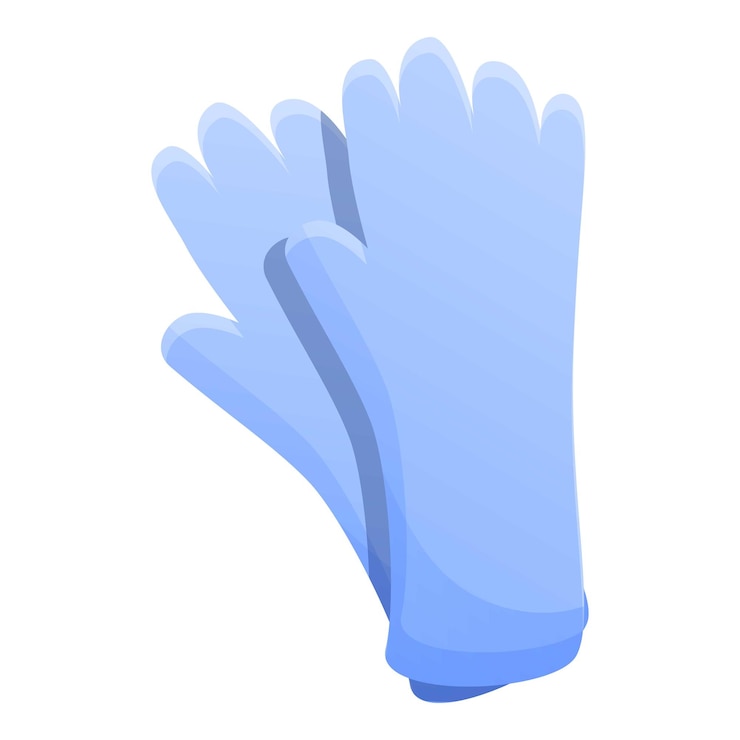 Vetor ícone de luvas de borracha de desinfecção desenho animado de ícone vetor de luvas de borracha de desinfecção para web design isolado em fundo branco