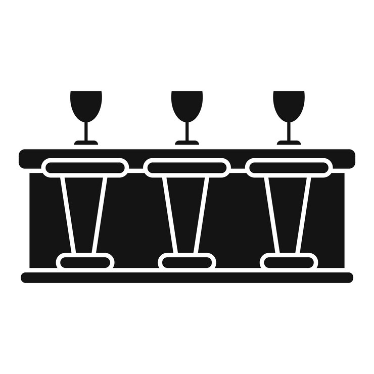 Vetor ícone de madeira de móveis vetor simples balcão de bar mesa comida