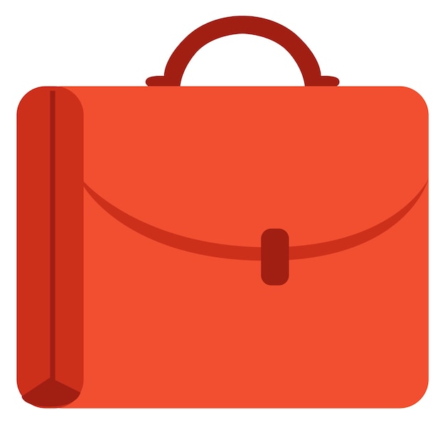 Ícone de maleta símbolo de cor da bolsa de trabalho de couro