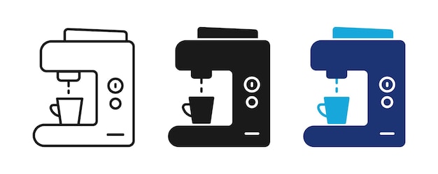 Vetor Ícone de máquina de café máquina de café com xícara vector