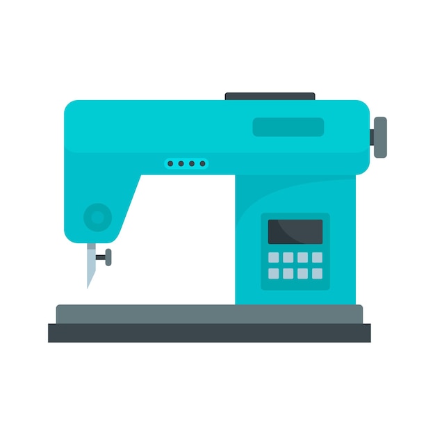 Vetor Ícone de máquina de costura digital ilustração plana do ícone vetor de máquina de costura digital para web design
