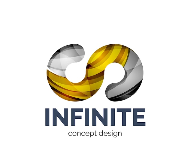 Ícone de marca comercial de logotipo infinito