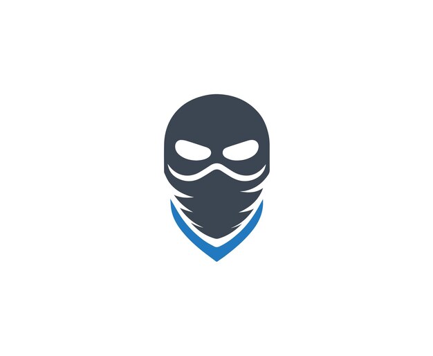 Ícone de máscara de bandido máscaras de criminosos bandidos ícone da máfia máscaras logotipo.