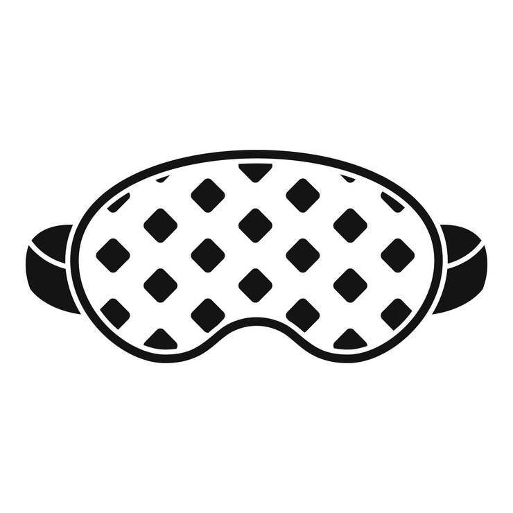 Vetor ícone de máscara de dormir facial simples ilustração do ícone vetor de máscara de dormir facial para web design isolado em fundo branco