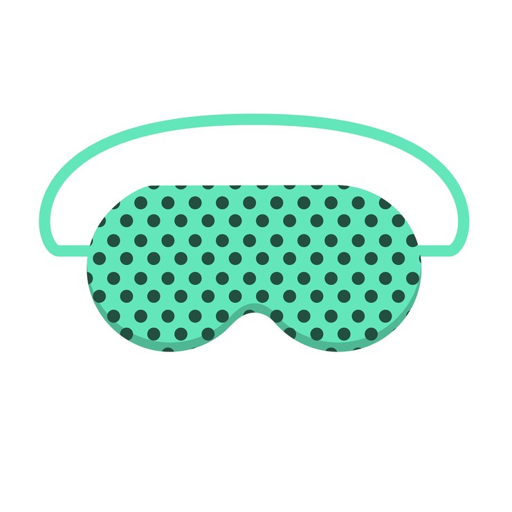 Vetor ícone de máscara de dormir pontilhada desenho animado de ícone vetorial de máscara de dormir pontilhada para web design isolado em fundo branco