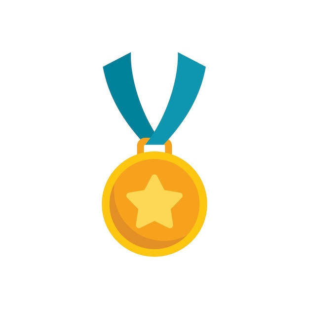 Ícone de medalha de ouro vetor plano Atendimento ao cliente Taxa de cliente isolada