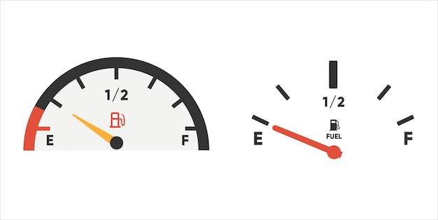 Vetor Ícone de medidor de combustível. indicador de gasolina. indicador de combustível. vetor