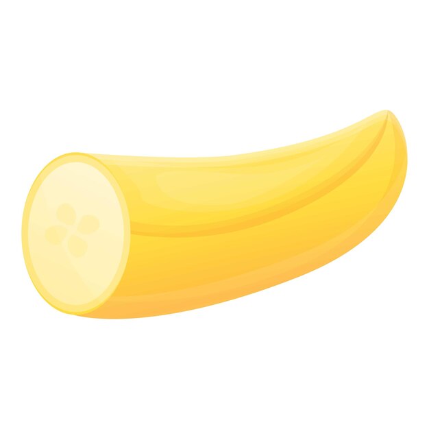 Vetor Ícone de meia banana saborosa ícone vetorial de meia banana saborosa para design web isolado em fundo branco