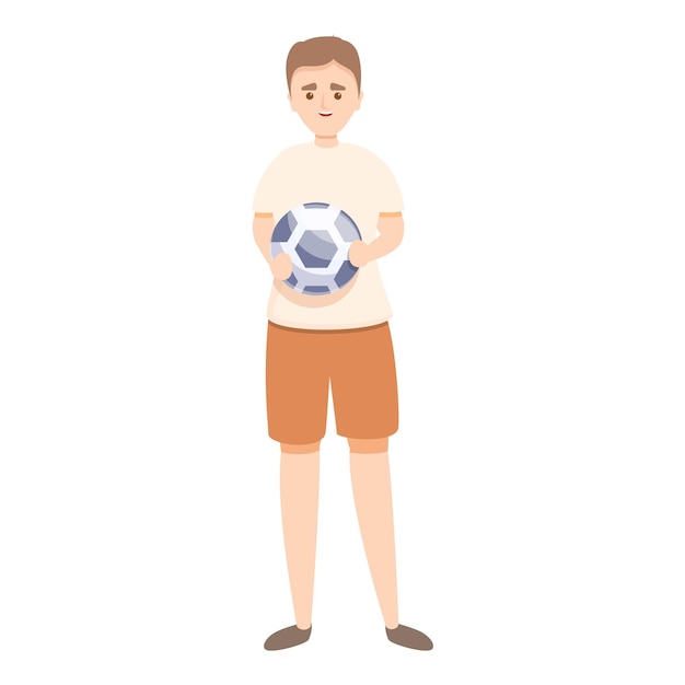 Vetor Ícone de menino de bola desenho animado de ícone de vetor de menino de bola para web design isolado em fundo branco