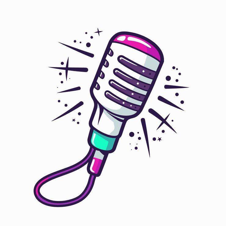 Vetor ícone de microfone ilustração simples de vetor plano