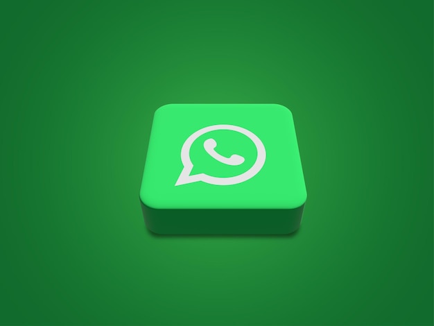 Ícone de mídia social 3d vetorial do whatsapp