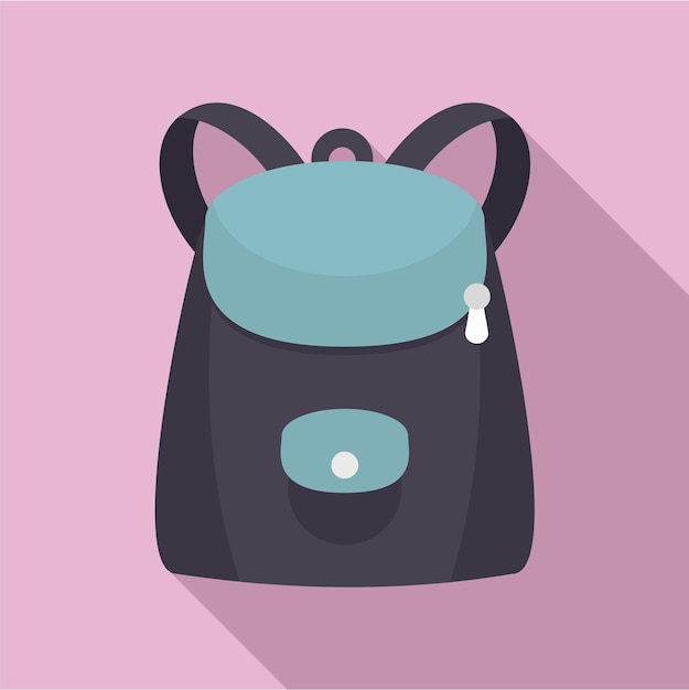 Vetor Ícone de mochila moderno ilustração plana de ícone vetorial de mochila moderna para design web