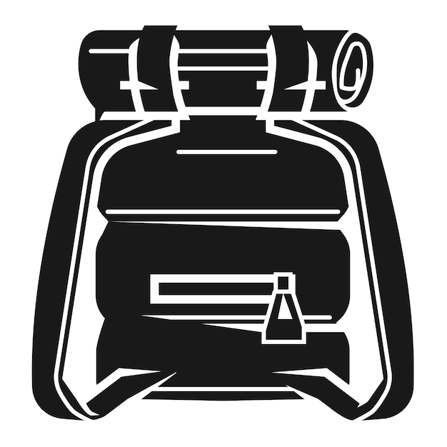 Vetor Ícone de mochila simples ilustração de ícone vetorial de mochila para web design isolado em fundo branco