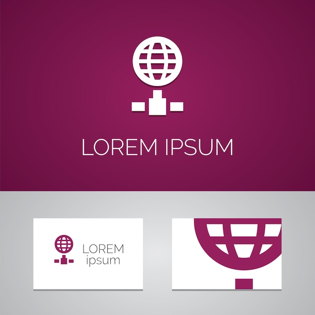 Ícone de modelo de logotipo da internet