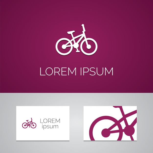 Ícone de modelo de logotipo de bicicleta