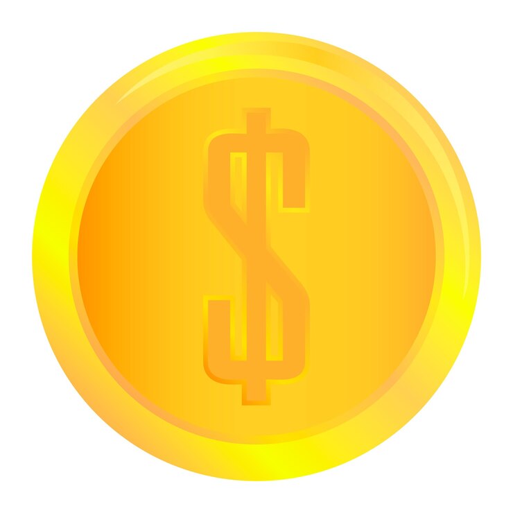 Vetor ícone de moeda de dinheiro dólar ilustração plana de moeda de dinheiro dólar para web design