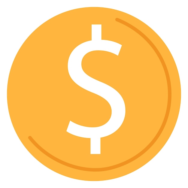 Ícone de moeda de ouro Símbolo do dólar Sinal de dinheiro