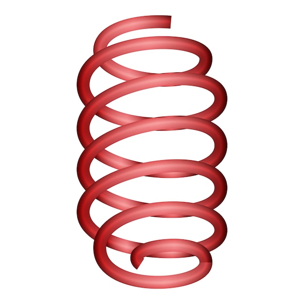 Vetor Ícone de mola de carro desenho animado de ícone de vetor de mola de carro para web design isolado em fundo branco
