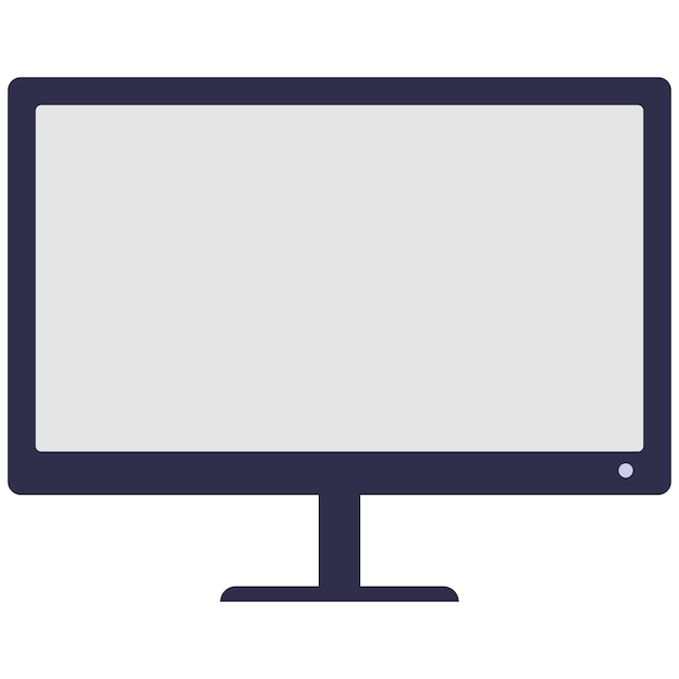 Ícone de monitor de computador isolado em fundo branco