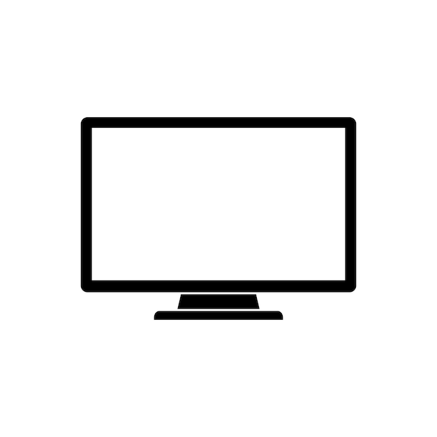Ícone de monitor isolado na tela de fundo branco