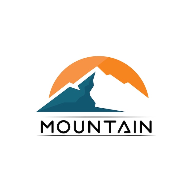 Ícone de montanha modelo de logotipo design de ilustração vetorial aventura ao ar livre e logotipo de design de expedição