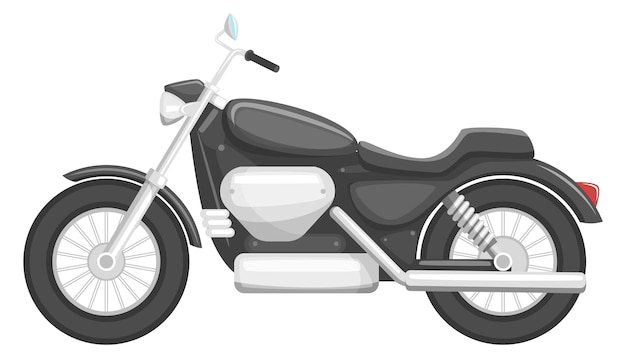 Ícone de moto de corrida moto dos desenhos animados moto esporte isolada no fundo branco