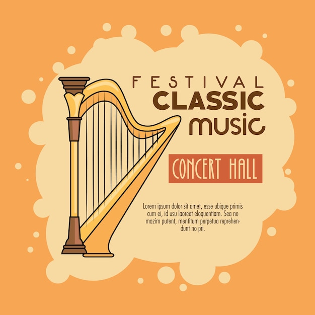 Ícone de música clássica do festival de cartaz